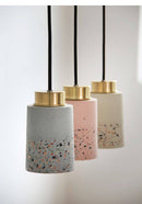 Vintage industrial coloured cement pendant light