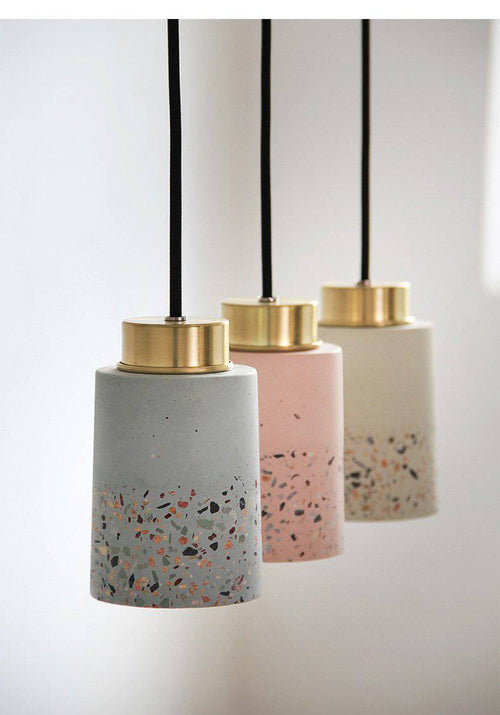 Vintage industrial coloured cement pendant light - vue 21 sur 24