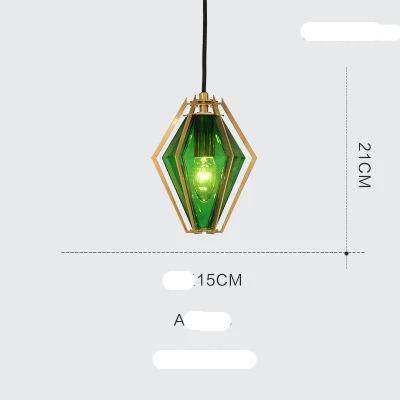 Suspension design à LED en verre et cage dorées - vue 7 sur 21