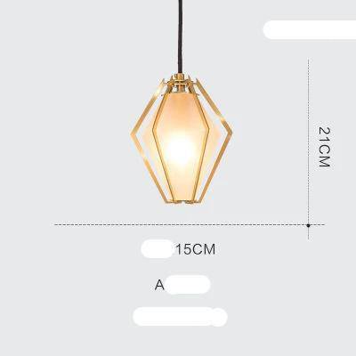 Suspension design à LED en verre et cage dorées - vue 17 sur 21