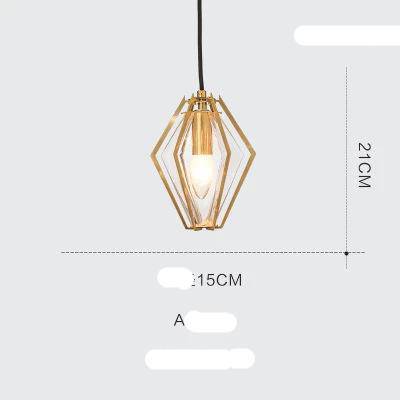 Suspension design à LED en verre et cage dorées - vue 13 sur 21