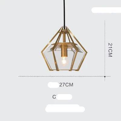 Suspension design à LED en verre et cage dorées - vue 13 sur 21