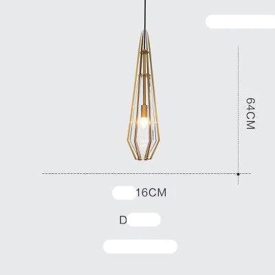 Suspension design à LED en verre et cage dorées - vue 10 sur 21