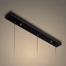 Suspension design à LED en verre et cage dorées