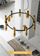 Lustre design à spots tube dorés