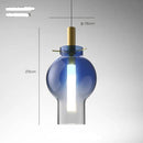 Suspension design boule en verre coloré à LED