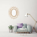 Miroir murale décoratif arrondi style Sun Décor