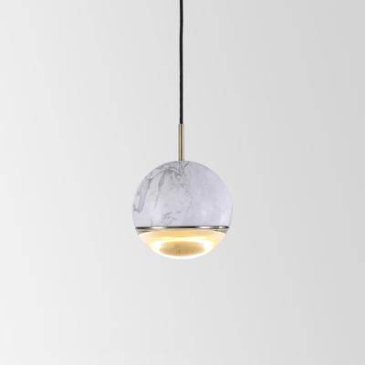 Suspension design LED boule style marbre coloré Art - vue 8 sur 10