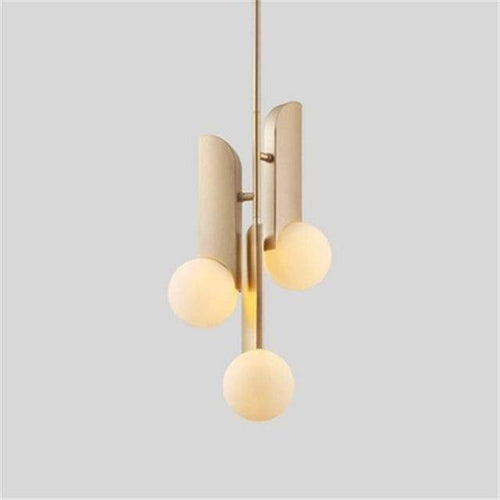 Suspension design à LED doré avec boules Brass