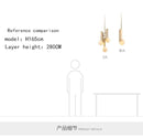 Suspension design à LED doré avec boules Brass