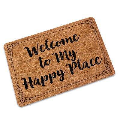 Paillasson rectangle "Welcome to my Happy Place"