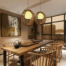 Suspension boule rail en bambou Nordic