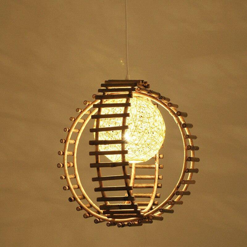 Suspension boule rail en bambou Nordic