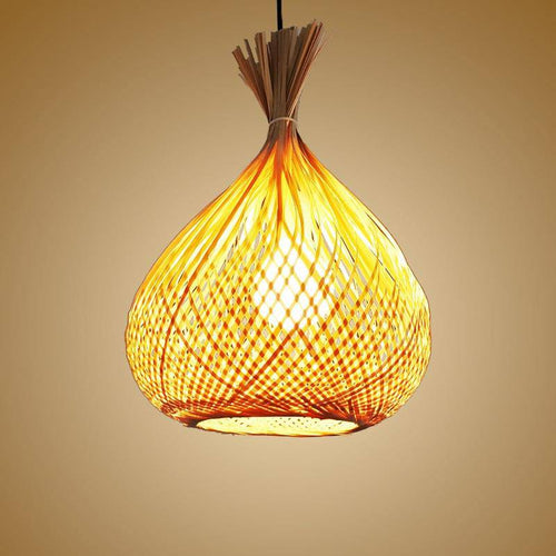 Suspension fiole ficelée en bambou Creative