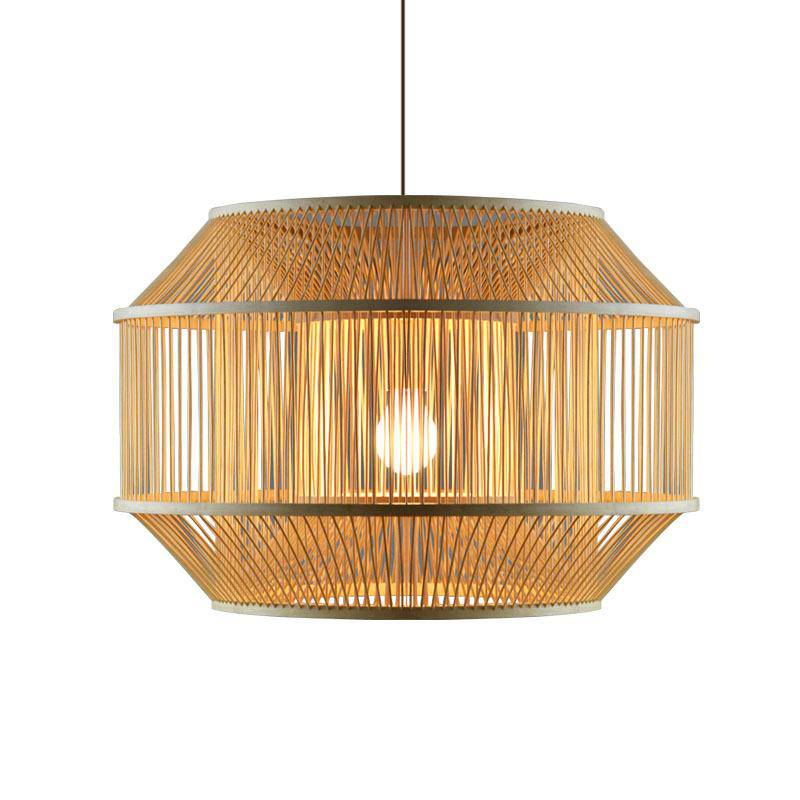 Suspension design cage en bambou Zen - vue 4 sur 4