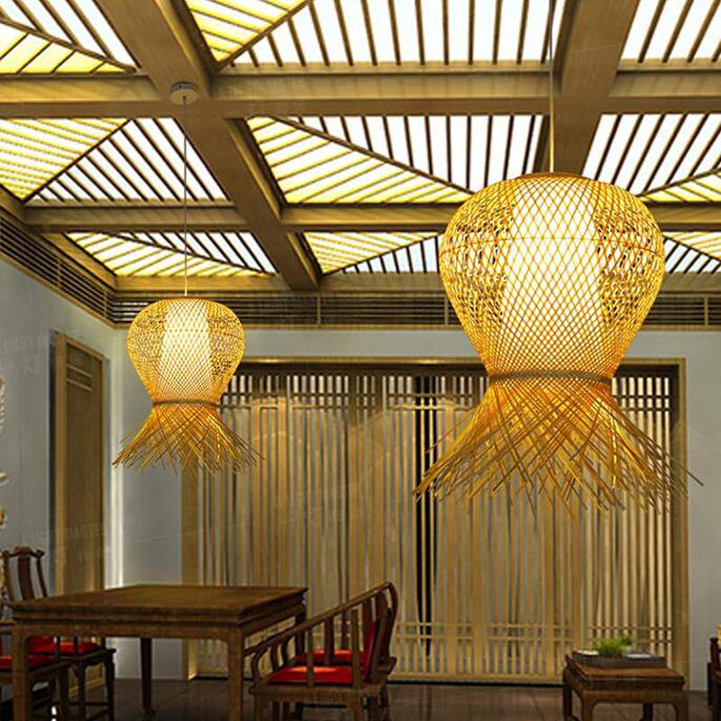 Suspension design en bambou Woven - vue 2 sur 4