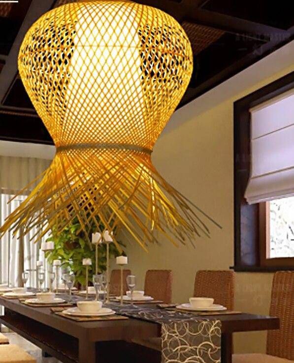 Suspension design en bambou Woven - vue 3 sur 4