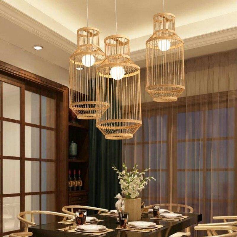Suspension cage en bambou Geometric D - vue 2 sur 4