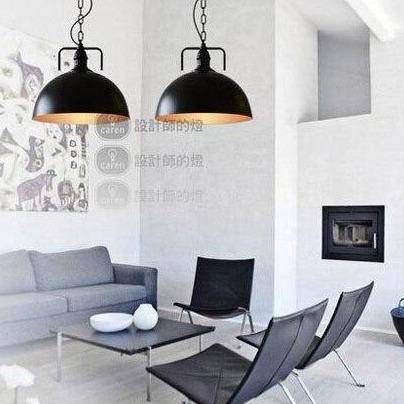 Suspension industrielle LED avec abat-jour arrondi en métal - vue 2 sur 5