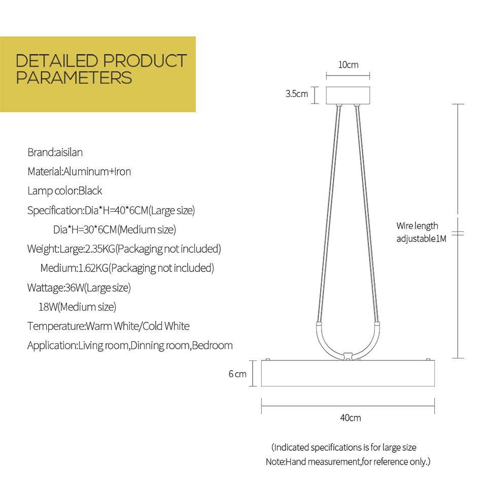Suspension design à LED cylindrique moderne - vue 3 sur 4