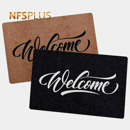 Paillasson rectangle welcome en fibre de polyester - vue 7 sur 6