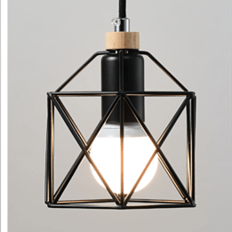 Suspension à LED avec cage en métal Modern - vue 7 sur 8