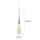 Suspension design LED dorée en verre cristal Luxury