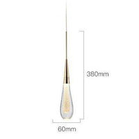 Suspension design LED dorée en verre cristal Luxury