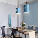 Suspension design LED en métal coloré style scandinave