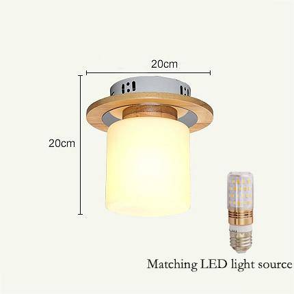 Plafonnier moderne à LED en bois style scandinave Square - vue 4 sur 8