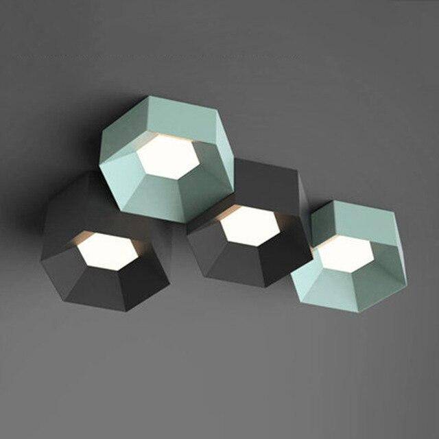 Plafonnier design à LED géométrique de couleur Art - vue 6 sur 11