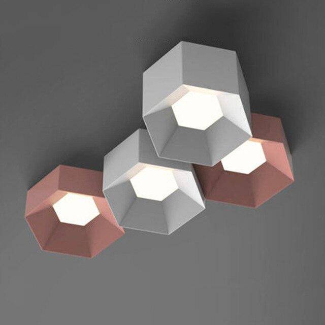 Plafonnier design à LED géométrique de couleur Art - vue 8 sur 11