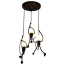 Suspension moderne LED en métal style petite personne