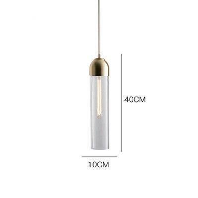 Suspension design LED cylindrique en verre coloré Hang - vue 6 sur 7