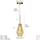 Suspension design LED avec abat-jour en verre style Edison