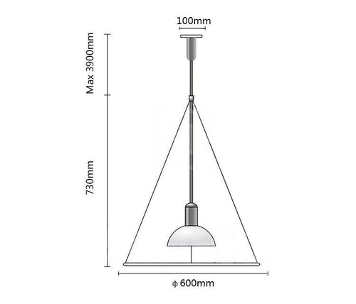 Suspension design LED avec disque en métal Creative