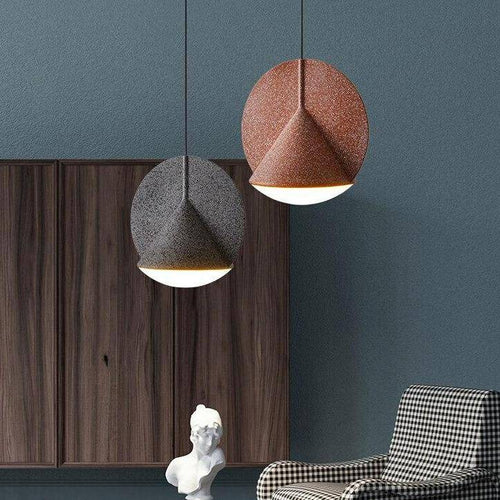 Suspension design à LED avec abat-jour disque coloré Creative - vue 3 sur 5