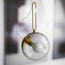 Suspension design à LED boule en verre et métal Light