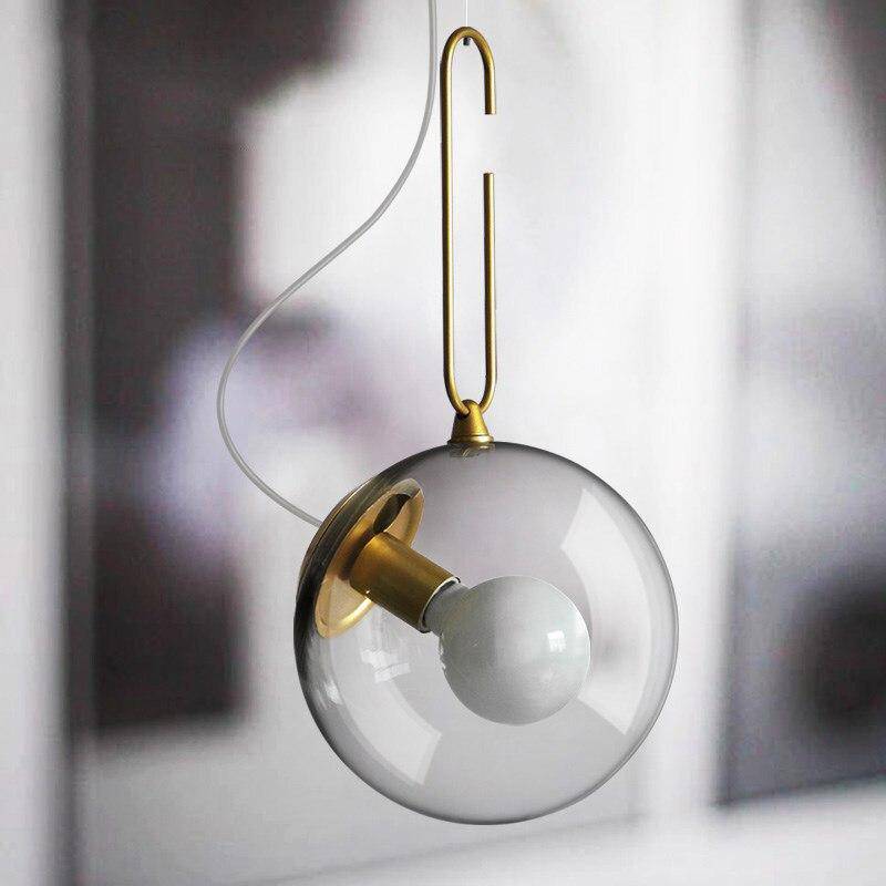 Suspension design à LED boule en verre et métal Light - vue 4 sur 6