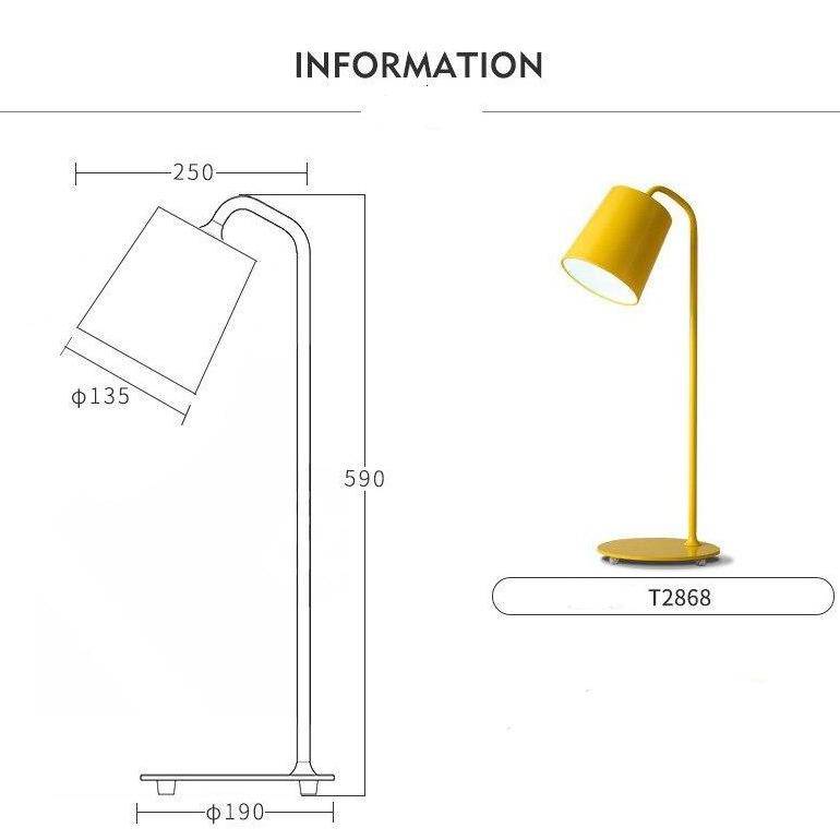 Lampe à poser design LED en métal coloré Abajur - vue 4 sur 4