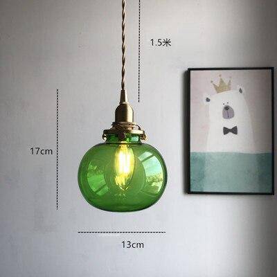 Suspension design LED en verre coloré style Jiamen - vue 6 sur 6