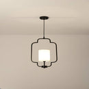 Suspension design LED en métal aux formes style Art