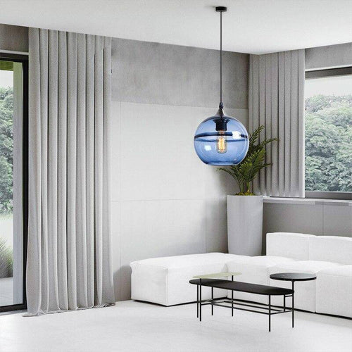 Suspension design LED avec boule en verre minimaliste Loft