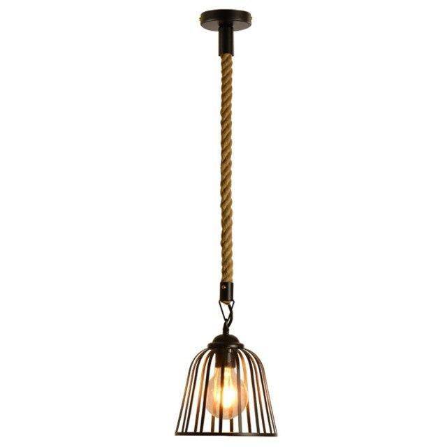 Suspension rétro LED style cage en métal Hang - vue 7 sur 8