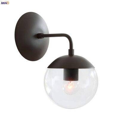 Applique murale moderne LED en métal avec boule en verre Light