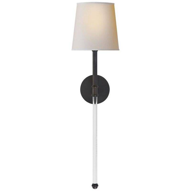 Applique murale LED barre et abat-jour en tissu Traditional - vue 6 sur 6