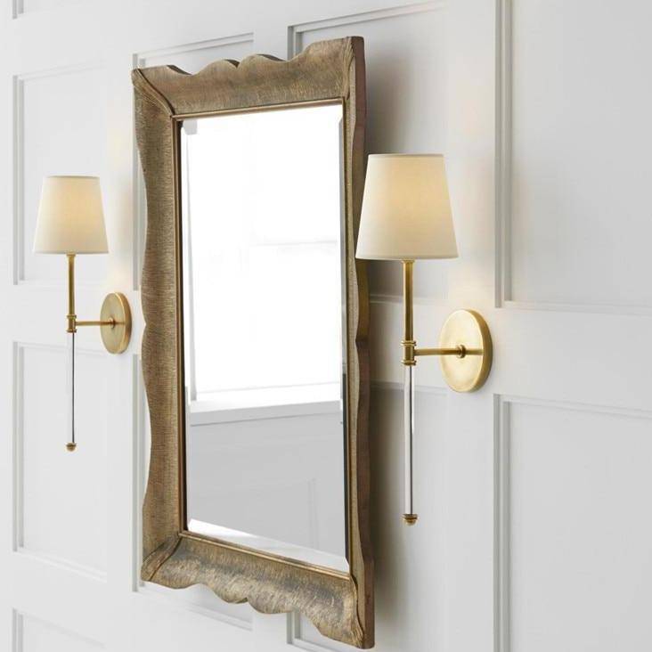 Applique murale LED barre et abat-jour en tissu Traditional - vue 2 sur 6