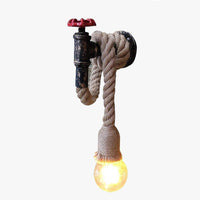 Applique murale industrielle LED avec cordage Wall