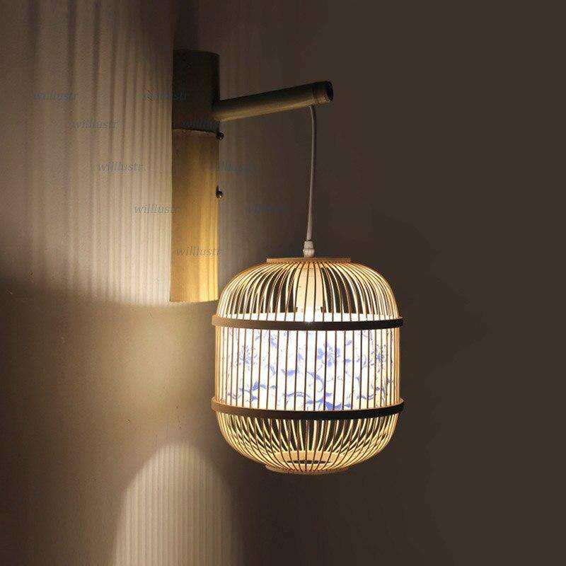 Applique suspendue en bambou style japonais Vintage - vue 4 sur 5