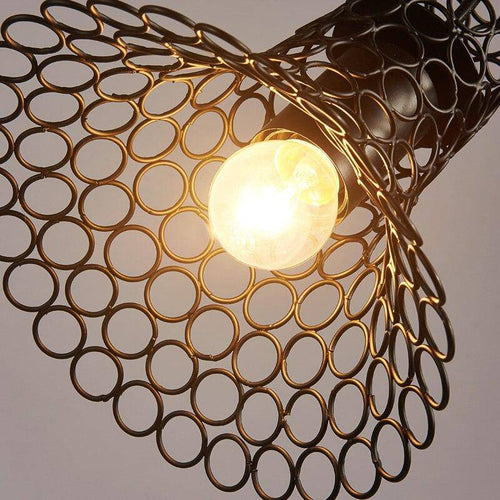 Suspension en forme de trompette en cage métalique Loft